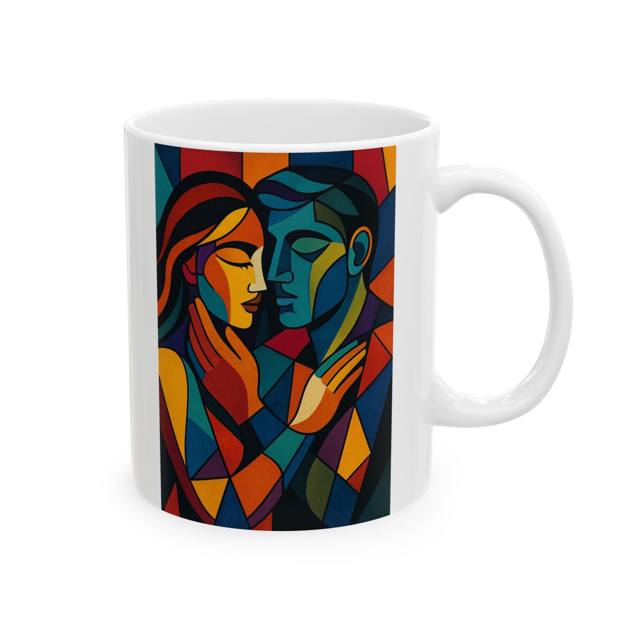 Cubist Love – Matching Couple Mug Set