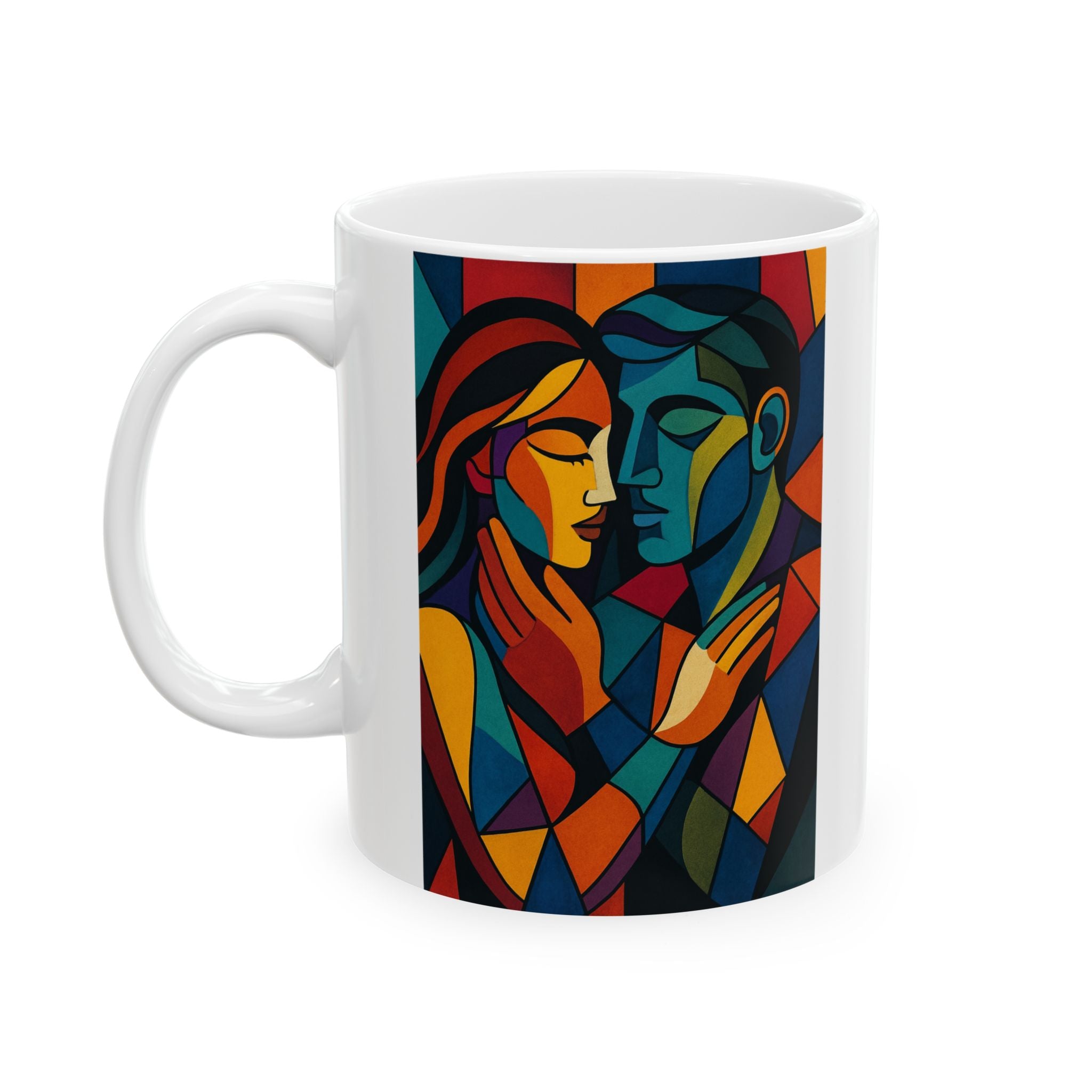 Cubist Love – Matching Couple Mug Set